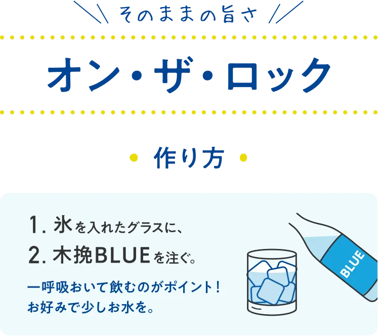 そのままの旨さ オン・ザ・ロック